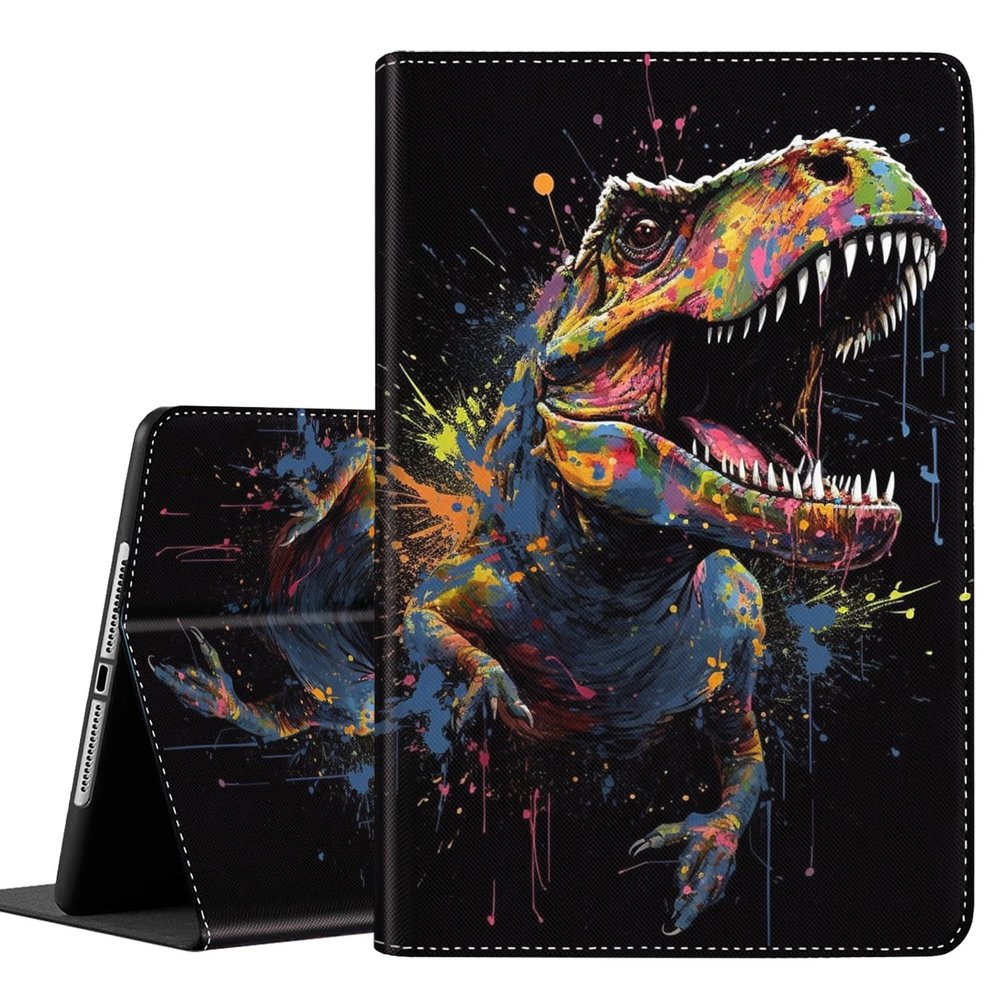 Case for Galaxy Tab S6 Lite 10.4 2022/2020, Smart Stand Back Cover Auto Wake/Sleep for Samsung Tab S6 Lite 10.4 inch Tablet [SM-P610/P613/P615/P619]Watercolor Dinosaur