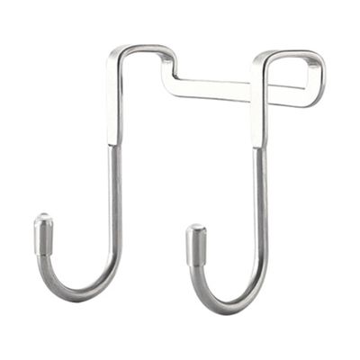 DirectNine Basics Stainless Steel Double S-Shaped Hook Holder Hanger Heavy Duty Rust Resistant Over-Door Hooks