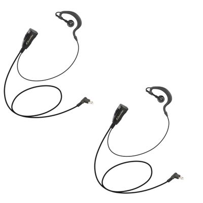 Arrowmax AEH1500-M1 G-Shape Style Earpiece PTT Compatible with Motorola CP200D CP100D R2 DEP450 BPR40D CP200 CP185 BPR40 Yaesu FT-65 FT-25 FT-4X/V XiR P3688 (2 Pieces)