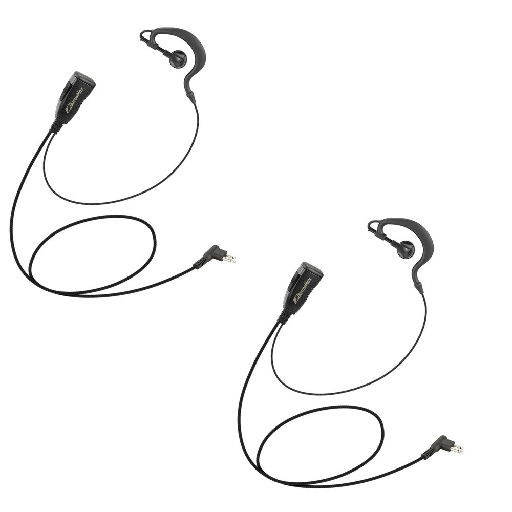 Arrowmax AEH1500-M1 G-Shape Style Earpiece PTT Compatible with Motorola CP200D CP100D R2 DEP450 BPR40D CP200 CP185 BPR40 Yaesu FT-65 FT-25 FT-4X/V XiR P3688 (2 Pieces)