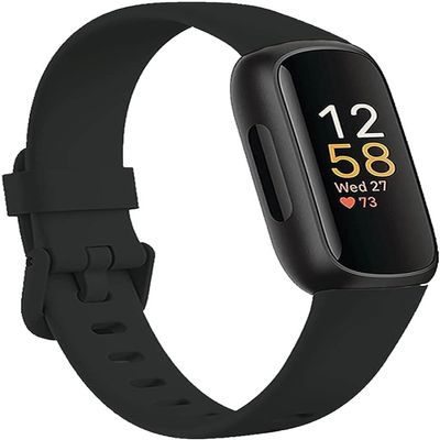 Baaletc Compatible with Fitbit Inspire 3 Bands for Men Women, Soft Silicone Sport Wristband Strap Band Bracelets for Inspire 3, Small Large (Black-, Small:5.5"-7.1" Wrist)