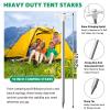 Eurmax USA 10-Pack Secure Protection Galvanized Tent Stakes,Rust-Proof Steel Canopy Anchors for High Winds,Heavy Duty Commercial Ground Pegs for Camping,Pop Up Tents&Gazebos - Includes 4x10ft Ropes view 4