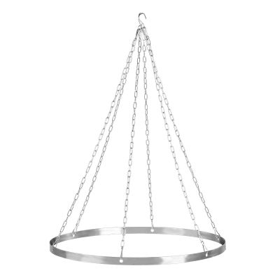 24 Inches Silver Metallic Ceiling Drapes Hanging Kit for 6 Panels Wedding Drapes Decorations Canopy Hoop Metal Hardware Kit
