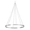 24 Inches Silver Metallic Ceiling Drapes Hanging Kit for 6 Panels Wedding Drapes Decorations Canopy Hoop Metal Hardware Kit view 1