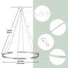 24 Inches Silver Metallic Ceiling Drapes Hanging Kit for 6 Panels Wedding Drapes Decorations Canopy Hoop Metal Hardware Kit view 4