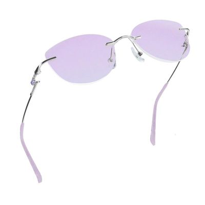 LifeArt Blue Light Blocking Glasses, Computer Reading Glasses, Anti Blue Rays, Reduce Eyestrain, Stylish for Women(Purple,+2.50 Magnification)