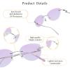 LifeArt Blue Light Blocking Glasses, Computer Reading Glasses, Anti Blue Rays, Reduce Eyestrain, Stylish for Women(Purple,+2.50 Magnification) view 2