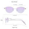 LifeArt Blue Light Blocking Glasses, Computer Reading Glasses, Anti Blue Rays, Reduce Eyestrain, Stylish for Women(Purple,+2.50 Magnification) view 4