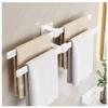 ELZEM Rotating Towel Rack Towel Rack Bathroom Kitchen Towel Bar,Towel Holder Wall Mount Polished Finish for Kitchens,Bathrooms,and Swimming Pools (Color : White, Size : 50cm) view 1