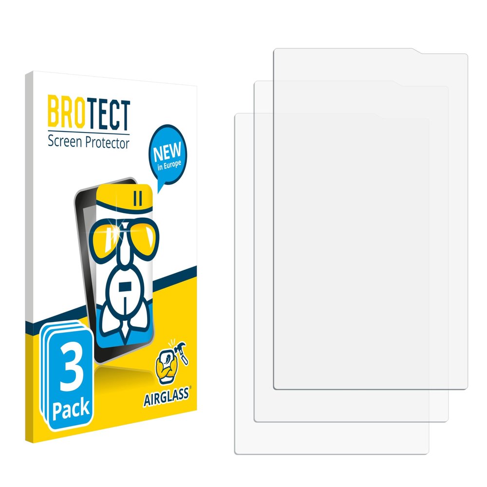 BROTECT Glass Screen Protector Film Compatible with Cowon Plenue R2 (3 Pack) - Glass-Foil 9H Protection [Scratch Resistant, High Clarity]