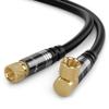 BlueRigger RG6 Coaxial Cable (90 Angled to Straight Male F Type Connector Pin, Gold Plated, Triple Shielded) view 1