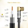 BlueRigger RG6 Coaxial Cable (90 Angled to Straight Male F Type Connector Pin, Gold Plated, Triple Shielded) view 4