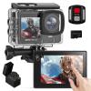4K 60FPS Touchscreen Action Camera, Waterproof Camera with 64GB SD Card 8X Zoom 24MP Underwater Camera 131FT Sports Cameras 170 WIFI Cameras with 2*1350mAh Batteries Helmet Accessories Kit view 1