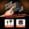 4K 60FPS Touchscreen Action Camera, Waterproof Camera with 64GB SD Card 8X Zoom 24MP Underwater Camera 131FT Sports Cameras 170 WIFI Cameras with 2*1350mAh Batteries Helmet Accessories Kit view 4