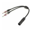 BEUTEE 30cm Car AM FM Antenna Splitter Y-Adapter 2 Male 1 Female Extension Cable view 1