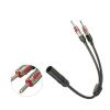 BEUTEE 30cm Car AM FM Antenna Splitter Y-Adapter 2 Male 1 Female Extension Cable view 3