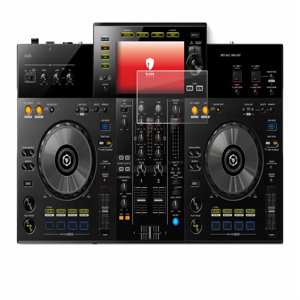 upscreen Screen Protector Film compatible with Pioneer XDJ -RR - 9H Glass Protection, Extreme Scratch Resistant, 1-Pack, Clear