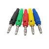10Pcs 4mm Banana pl;/UG Side Stackable Connector Red Green Blue Yellow Black 4mm Banana Plugs Cable Wire DIY Connectors(10 Green) view 2
