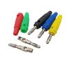 10Pcs 4mm Banana pl;/UG Side Stackable Connector Red Green Blue Yellow Black 4mm Banana Plugs Cable Wire DIY Connectors(10 Green) view 3
