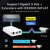Davuaz Outdoor PoE Extender, 1 in 3 Out PoE+ Extender with 100Mbps, Up to 30W, IEEE802.3af/at Compatible, IP66 Waterproof, Extend Additional 100/250m(330/820ft), Plug & Play, Outdoor PoE Repeater view 2