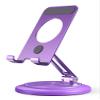 Aluminum Dual Folding Cell Phone Stand, 360 Rotation Fully Adjustable Foldable Tablet Stand, Compatible with iPhone 13, 14 Pro Max, SE, XR, Samsung Galaxy, Tablet and More, Dream Purple view 1