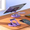 Aluminum Dual Folding Cell Phone Stand, 360 Rotation Fully Adjustable Foldable Tablet Stand, Compatible with iPhone 13, 14 Pro Max, SE, XR, Samsung Galaxy, Tablet and More, Dream Purple view 3