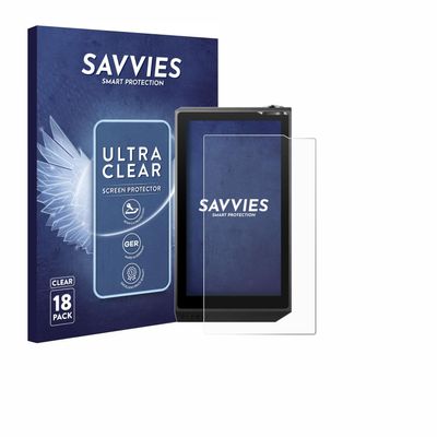 savvies Screen Protector compatible with Cowon Plenue R2 Protection Film Clear 18-Pack