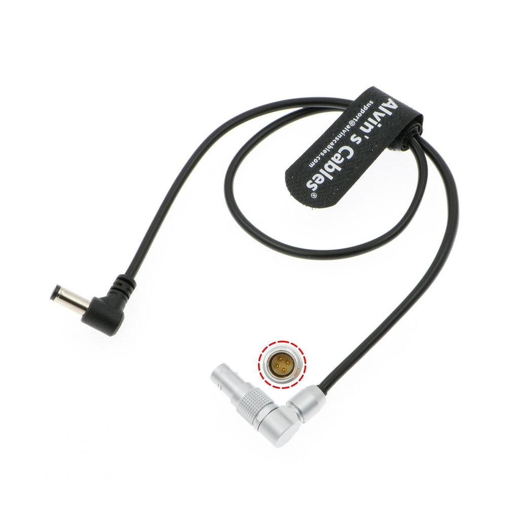 Alvin's Cables Power Cable for Zacuto Kameleon EVF DC Male to Adjustable Right-Angle 4-Pin Male 45cm|18inches