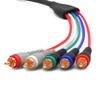 BlueRigger Component Video Cable with Audio (10FT, RCA- 5 Cable, Supports 1080i) - Compatible with DVD Players, VCR, Camcorder, Projector view 1