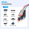 BlueRigger Component Video Cable with Audio (10FT, RCA- 5 Cable, Supports 1080i) - Compatible with DVD Players, VCR, Camcorder, Projector view 3