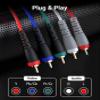 BlueRigger Component Video Cable with Audio (10FT, RCA- 5 Cable, Supports 1080i) - Compatible with DVD Players, VCR, Camcorder, Projector view 4