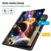 CGFGHHUY for Microsoft Surface GO 3 Case Lightweight Protective PU Leather Smart Stand Cover with Auto Wake Sleep Tablet Case for Microsoft Surface GO/GO 2/GO 3 - Planet view 3