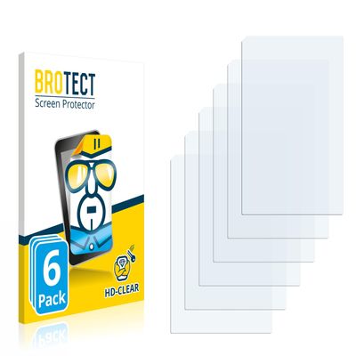 BROTECT 6-Pack Screen Protector Compatible with Cowon Plenue 2 - HD-Clear Protection Film