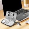 Cabilock 2pcs Earphone Storage Bags Travel Cord Organizer Case for Data Cables Lightweight Portable Electronics Accessories Pouch Gray view 3