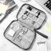 Cabilock 2pcs Earphone Storage Bags Travel Cord Organizer Case for Data Cables Lightweight Portable Electronics Accessories Pouch Gray view 4