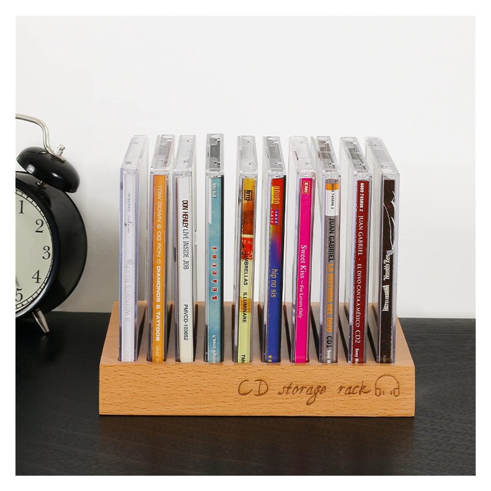 BinOxy Record Storage Shelf Vinyl Record Storage Holder Display Your Singles and LPs in This Modern Portable Rack Unit Record Shelf