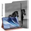 ALILANG Case for iPad mini 1/2/3/4/5 (Model No. A1538 / A1550 / A2124 / A2125 / A2126 / A2133), PU Leather Folio Cover with Multi-Angle Stand for iPad mini 5 2019 Tablet Case -Black Horse view 1