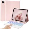 BQSS Touch for iPad Air 13 Inch Case Keyboard (M3/M2 2025/2024), Keyboard Case for iPad Pro 12.9 inch (6th/5th/4th/3rd Gen), Multi-Touch Trackpad, 7 Colors Backlit, Auto Sleep/Wake, Pink view 1