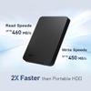 SP Silicon Power Silicon Power 2TB Stream S05 Rugged Portable External SSD USB 3.2 Gen 1 (USB3.0) Write 450MB/s with USB Type A to Type C Connector, Black view 3