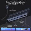 iVANKY 4K@144Hz Steam Deck Dock, 8-in-1 Docking Station for ASUS ROG Ally X/Legion Go/MSI Claw, ROG Alloy/Valve Stream Deck OLED Hub, HDMI 2.1, 1Gbps Ethernet, 3*USB-A 3.0, 100W Charge view 3