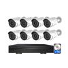 4K 8CH POE Security Cameras System with 8 Cameras and 2T Hard Disk, 8MP Plug and Play Surveillance NVR Kit with Two Way Audio, Color Night Vision, Remote Viewing, for Outdoor and Indoor view 1