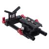 15mm Rail Riser Rig System Quick Release Base Kit, 15mm DSLR Camera Rod Riser Clamp Short Rods with 1/4in 3/8in, Y Shaped Shock Absorbing Lens Mount for Tripod view 1