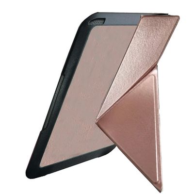 SOENS Lightweight Stand Case Suitable for Kindle Keyboard 3rd Gen D00901 Leather Cover Reader Flip Folio Magnetic Closure (Color : Rose Gold)