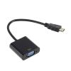 1080P HDMI-Compatible to VGA Adapter Digital to Analog Converter Cable Fit Compatible Xbox PS4 PC TV Box to Projector Displayer HDTV (Color : Black, Size : (=0.5m) view 1
