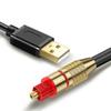 Tackston USB to Optical Audio Adapter, PC to SPDIF Sound Card Optical Output Compatible with Windows macOS Laptop Computer, Not for TV, One Way Audio Signal Only from USB to Toslink view 1
