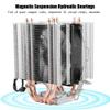 4 Heat Pipe CPU Cooler for LGA, PC Heat Dissipation System and CPU Cooling for Gaming view 3