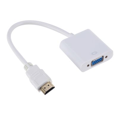 1080P HDMI-Compatible to VGA Adapter Digital to Analog Converter Cable Fit Compatible Xbox PS4 PC TV Box to Projector Displayer HDTV (Color : White, Size : (=0.5m)