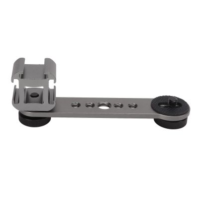 Pilipane for Microphone and Accessories, Versatile Triple Cold Shoe Extension Bracket, Aluminum Alloy Mount Adapter for Tripod, Vlog and Interview Accessories()
