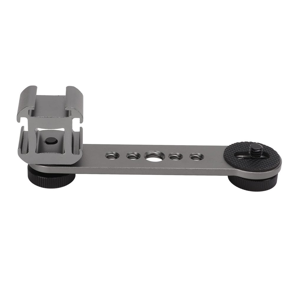 Pilipane for Microphone and Accessories, Versatile Triple Cold Shoe Extension Bracket, Aluminum Alloy Mount Adapter for Tripod, Vlog and Interview Accessories()