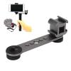Pilipane for Microphone and Accessories, Versatile Triple Cold Shoe Extension Bracket, Aluminum Alloy Mount Adapter for Tripod, Vlog and Interview Accessories() view 2